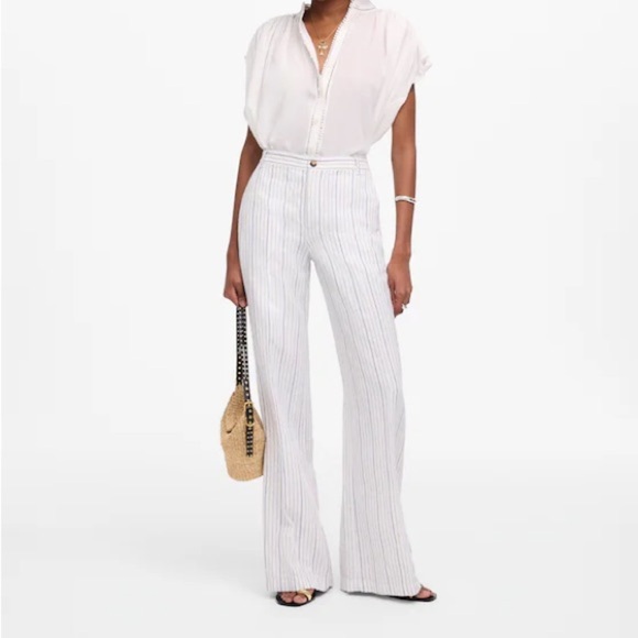 Madewell The Zoe Relaxed Wide Pant in 100% Linen - Picture 1 of 4
